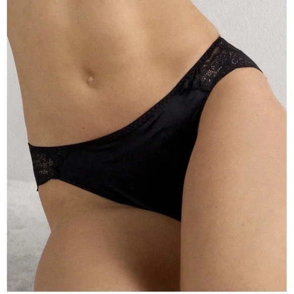 NWT Intimissimi Lace and Natural Silk Bikini Briefs Intense Blue Size US Medium - Picture 3 of 6